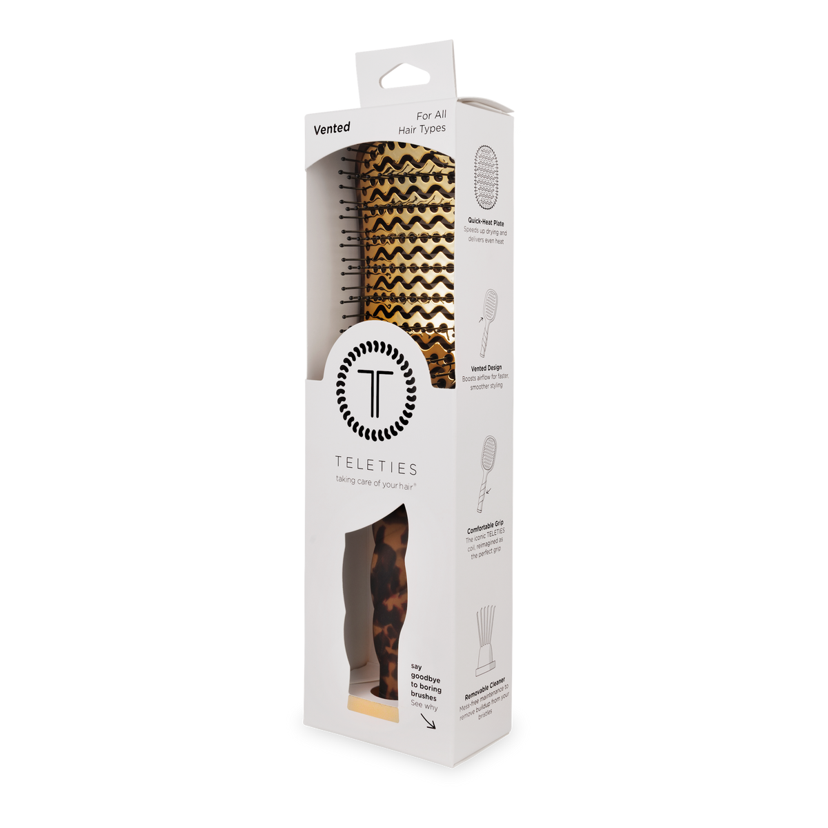 Vented Hair Brush Tortoise