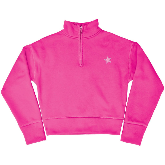 ISCREAM STAR PRETTY PINK 1/4 ZIP SWEATSHIRT