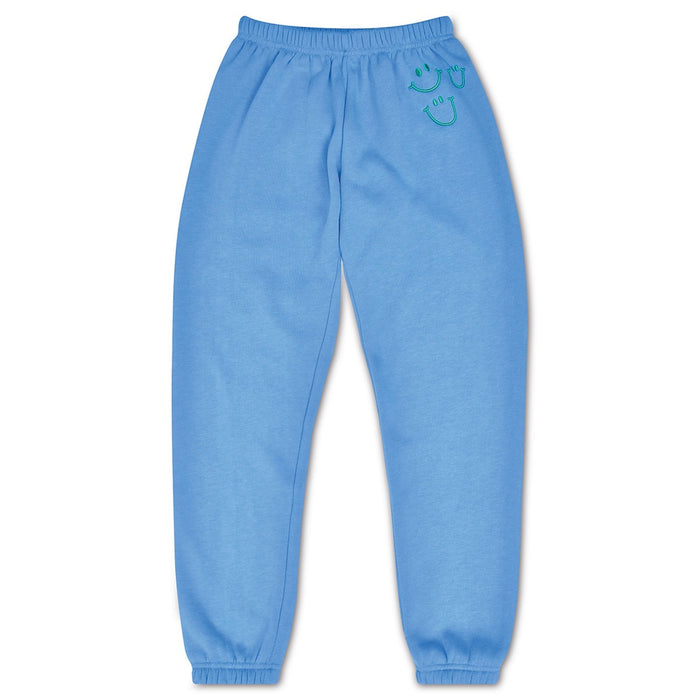 ISCREAM HAPPY FACES BRIGHT BLUE BASIC SWEATPANTS