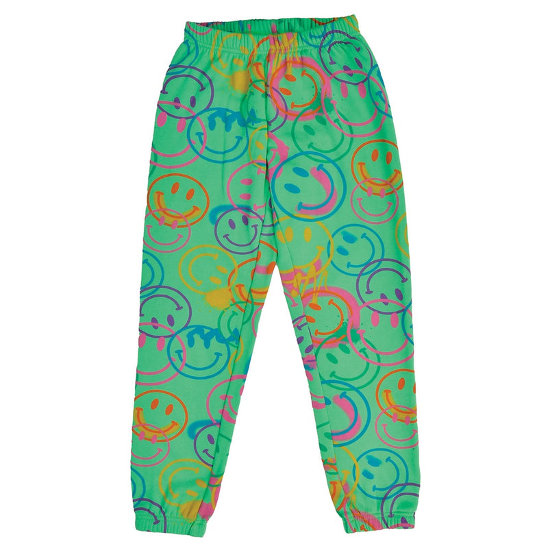 ISCREAM ALL OVER SMILE GLAM GREEN BASIC SWEATPANTS