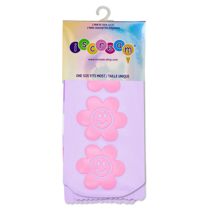 PURPLE GROOVY SMILES SOCKS