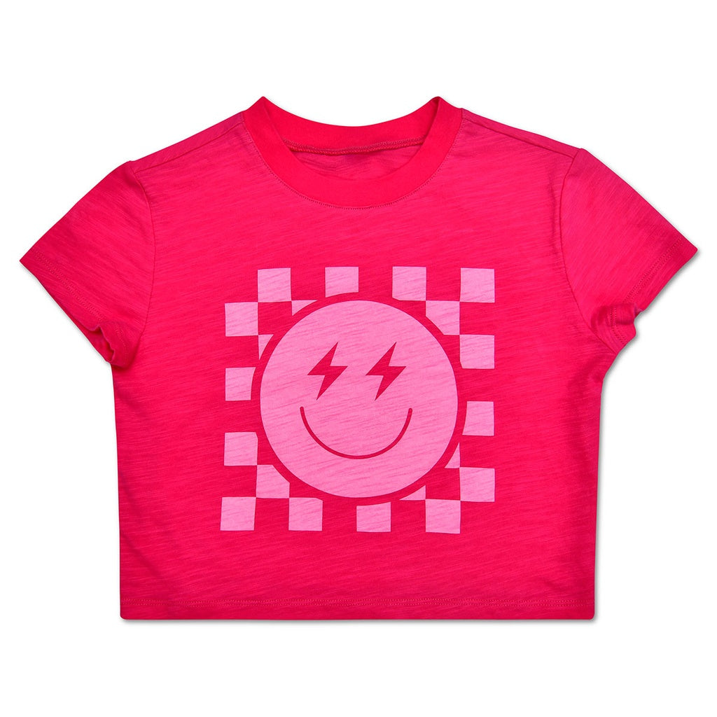 ISCREAM SMILE CHECKY BOXY TEE SHIRT