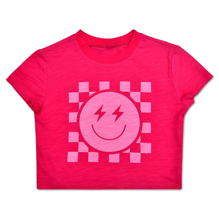 ISCREAM SMILE CHECKY BOXY TEE SHIRT