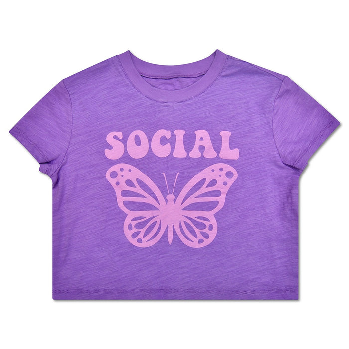 ISCREAM SOCIAL BUTTERFLY BOXY TEE SHIRT