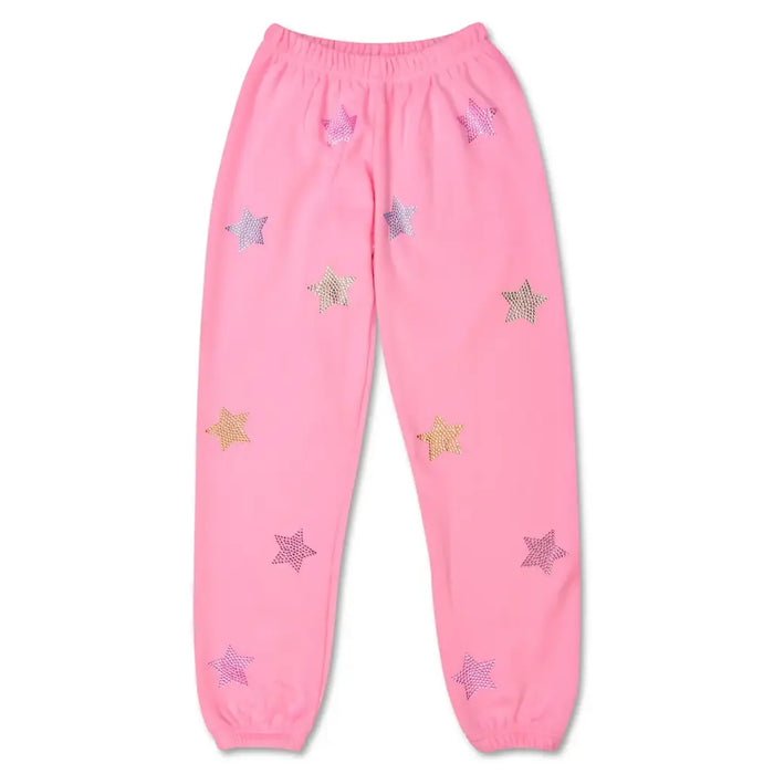 ISCREAM SPARKLING STARS PINK SWEATPANTS