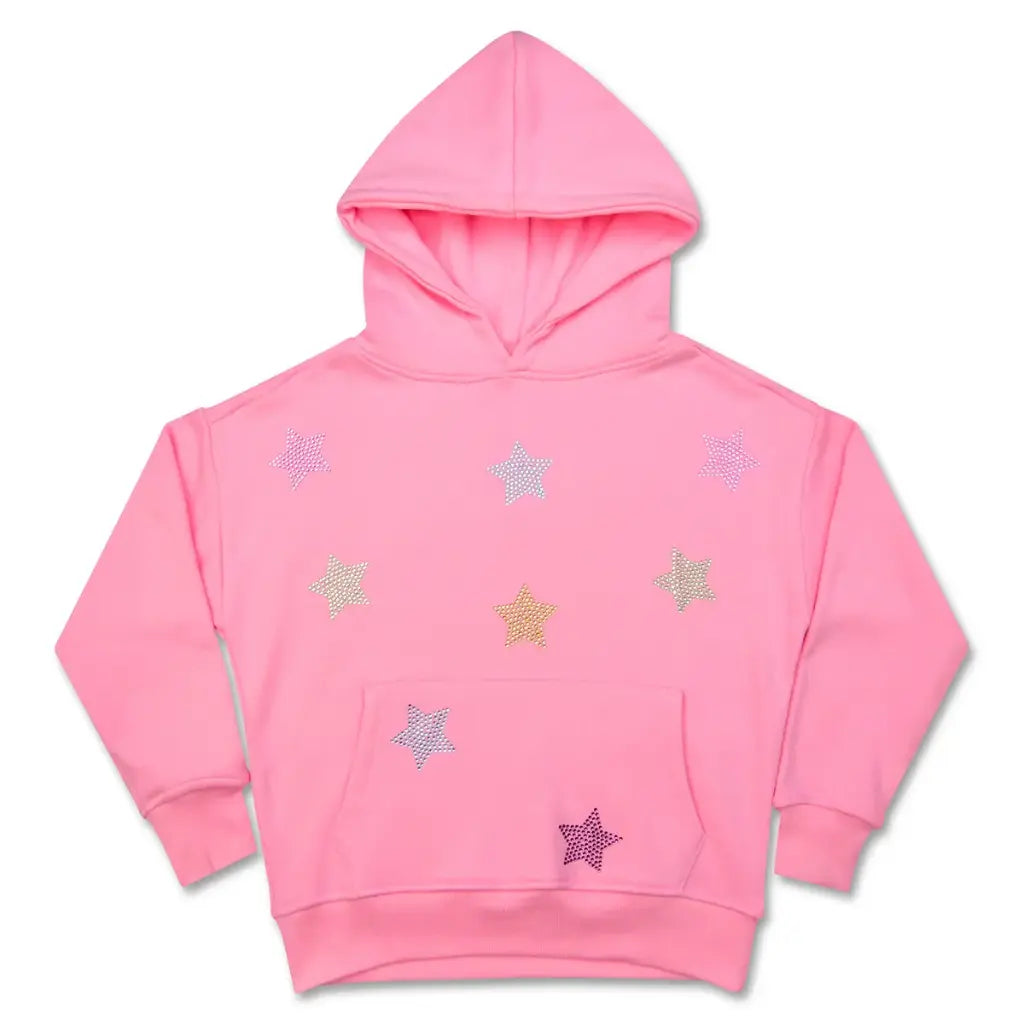ISCREAM SPARKLING STARS PINK HOODIE