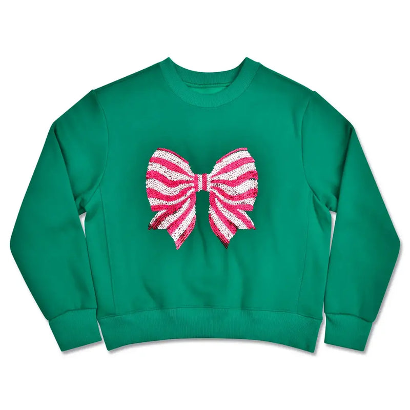 ISCREAM BOW SEQUINS SWEATSHIRT