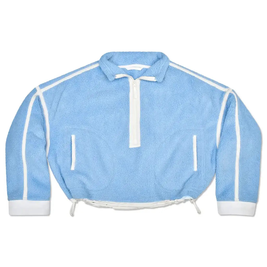 Iscream  1/2 Zip Blue & White Sherpa Pullover