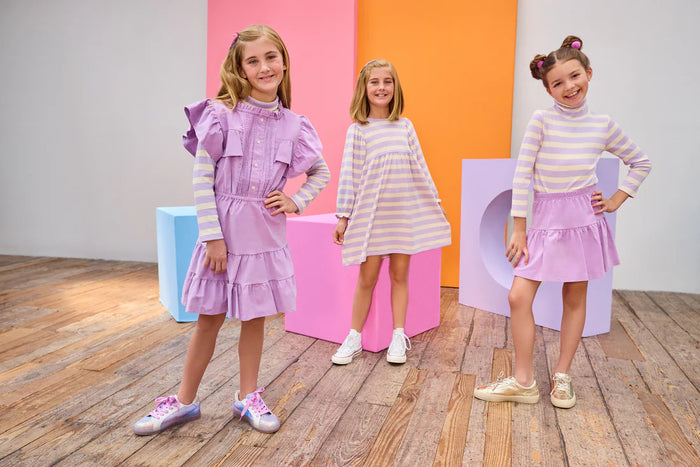 BISBY RODEO DRESS LAVENDER CORDUROY
