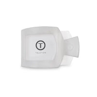 TELETIES COCONUT WHITE SMALL FLAT SQUARE CLIP