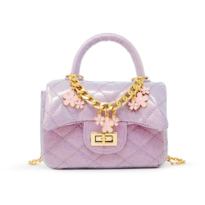 ZOMI GEMS CLASSIC SPARKLE TOP HANDLE HANDBAG PURPLE