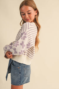 Heart & Arrow Tween Girls Drop Shoulder Sweater