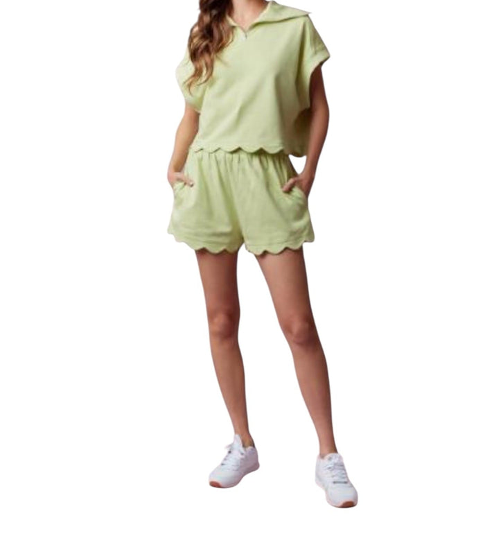 LIME GREEN SHORT SET