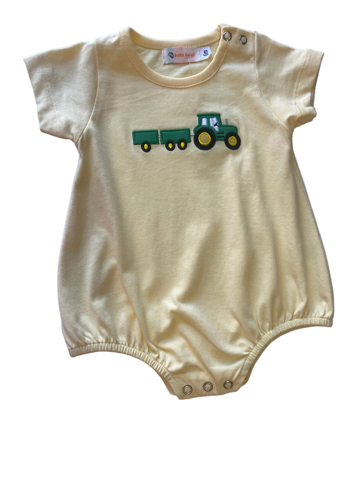 TRACTOR WITH TWO WAGONS BUBBLE