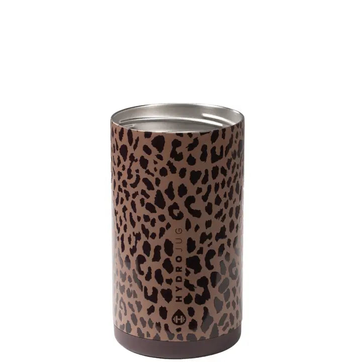HYDROJUG BROWN LEOPARD 16 OZ CAN COOLER