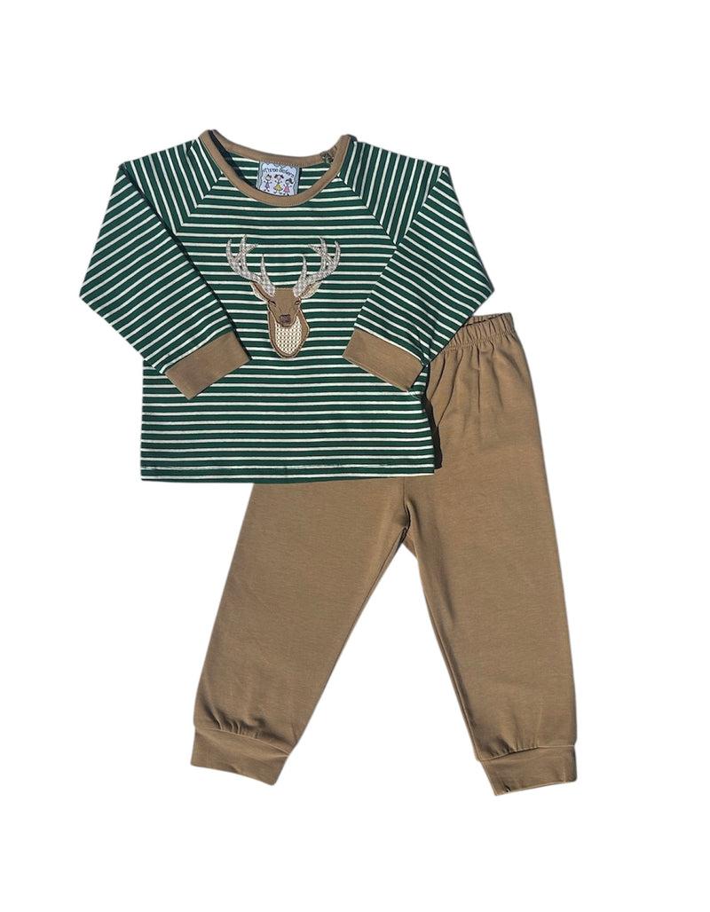 THREE SISTERS DEER APPLIQUE JOGGER SET