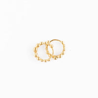 Pip Pop Post Beaded Huggie Hoop Earrings
