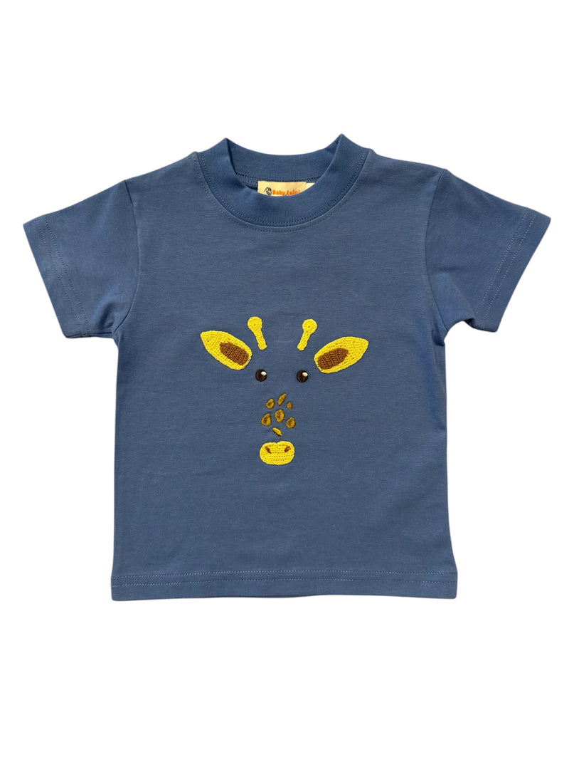 LUIGI DARK CHAMBRAY GIRAFFE TEE