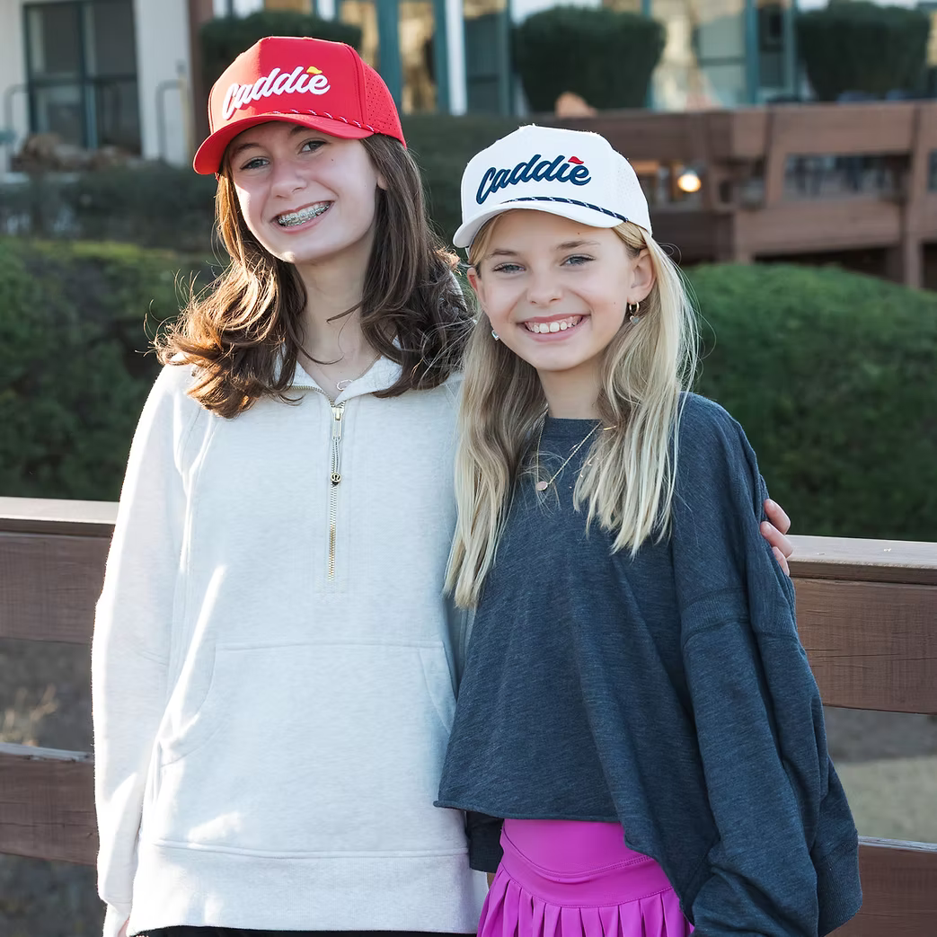 Caddie Youth Performance Rope Hat Red/White