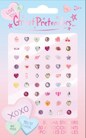 GREAT PRETENDERS BOUTIQUE CANDY HEART NAIL STICKERS