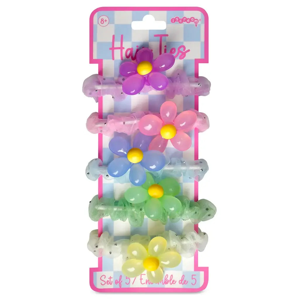 Flower Hair Ties Set