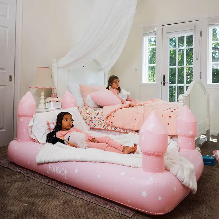 FUNBOY PINK CASTLE SLEEPOVER KIDS AIR MATTRESS