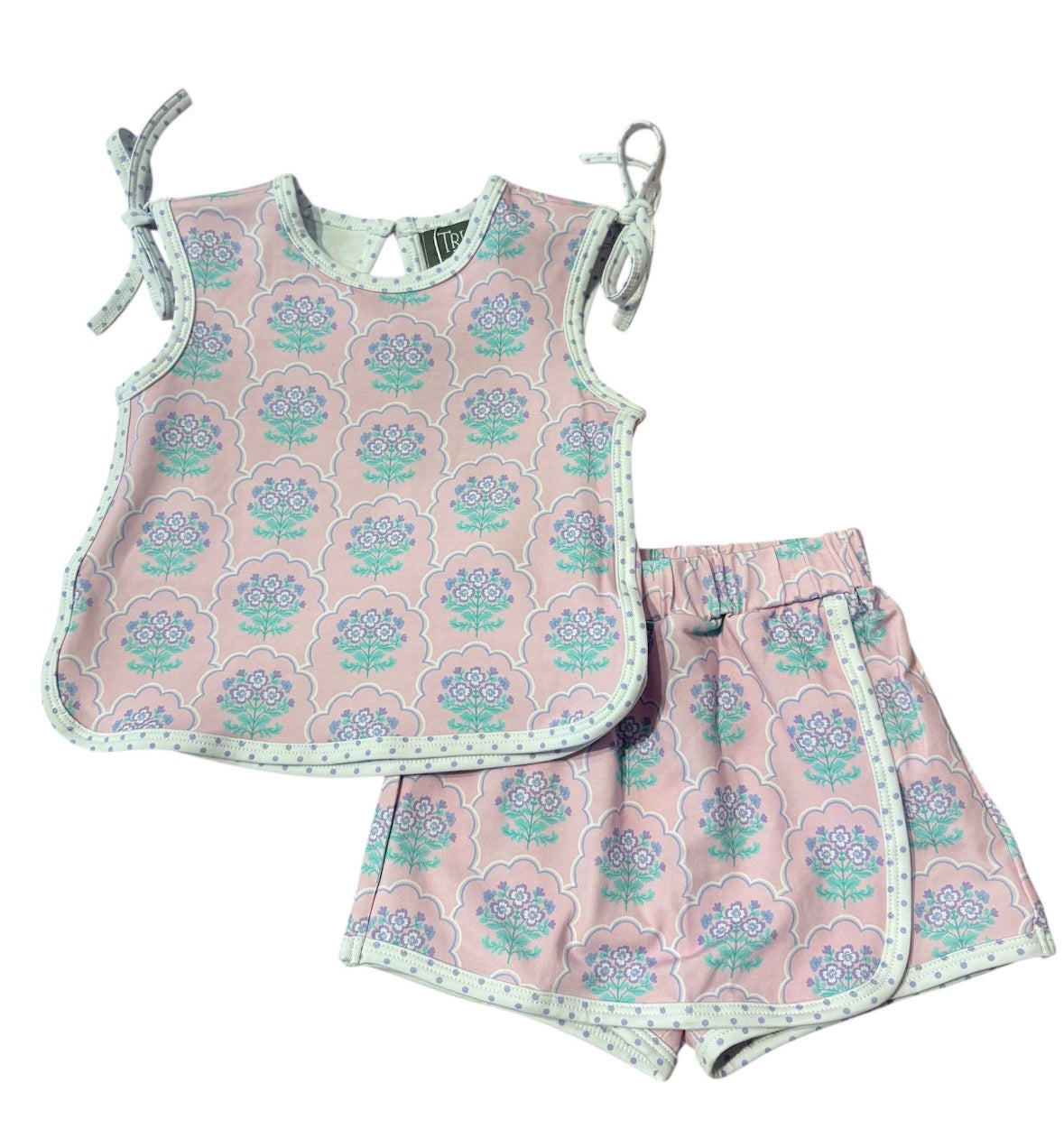 PURPLE FLORAL TIE SET