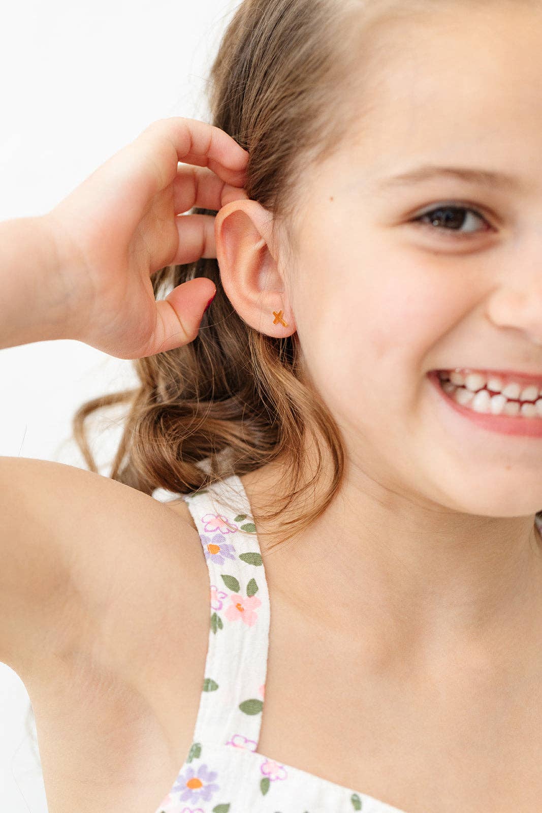 Pip Pop Post Cross Stud Earrings