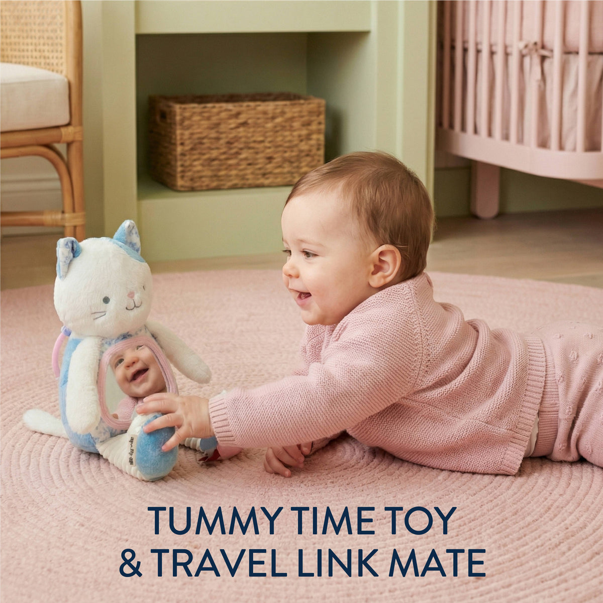 Itzy Ritzy Itzy Bitzy Mirror™ Sensory Tummy Time Mirror - Kitty