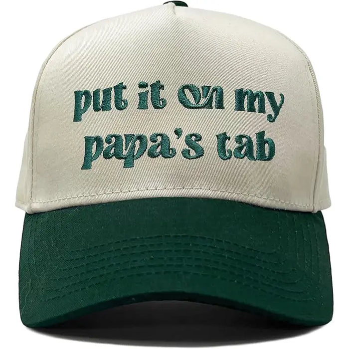 KIDS/BABY 2 TONE VINTAGE CAP PUT IT ON MY PAPA'S TAB