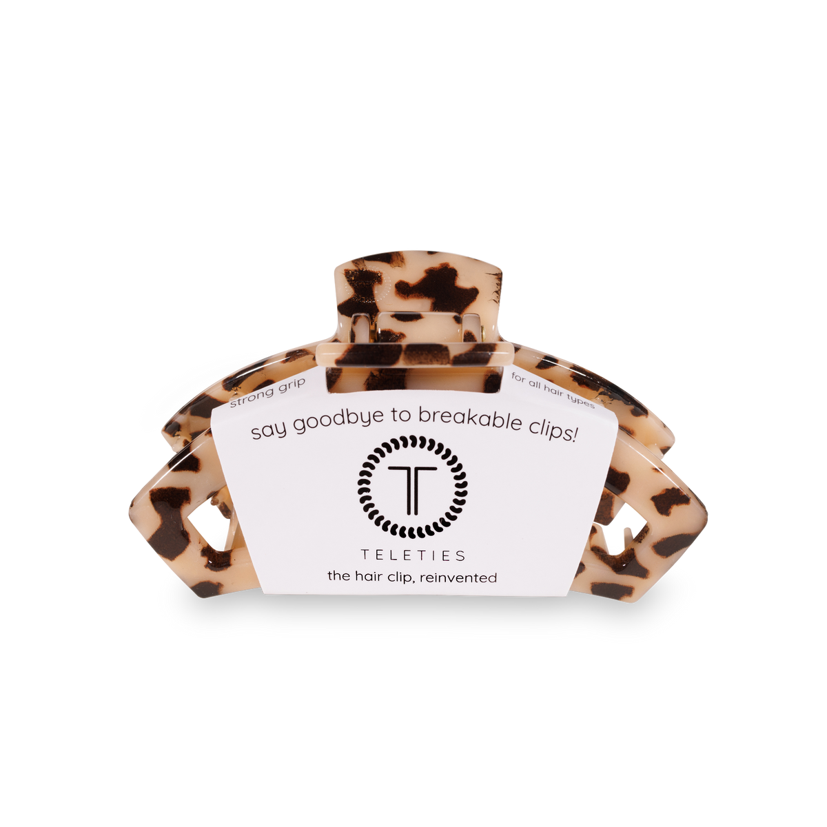 Open Hair Clip Small Blonde Tortoise