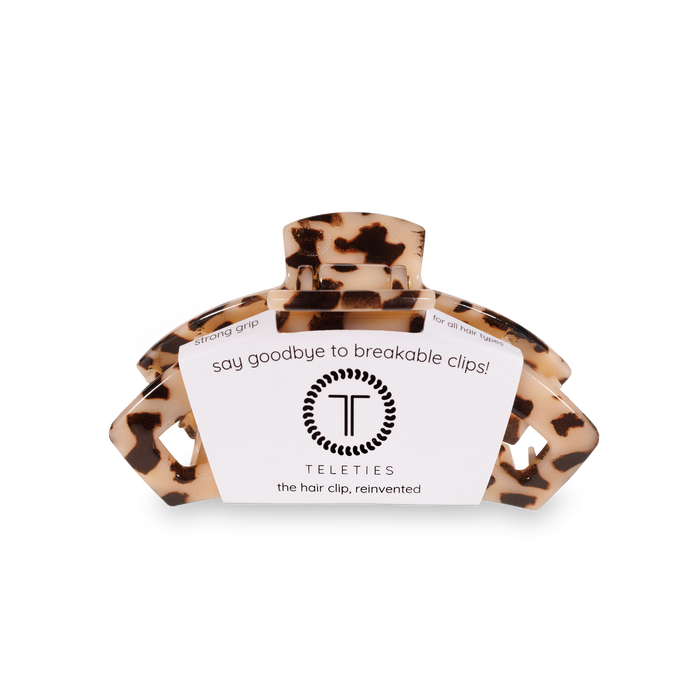 Open Hair Clip Small Blonde Tortoise