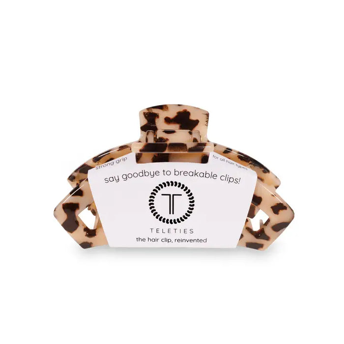 TELETIES OPEN BLONDE TORTOISE  SMALL HAIR CLIP
