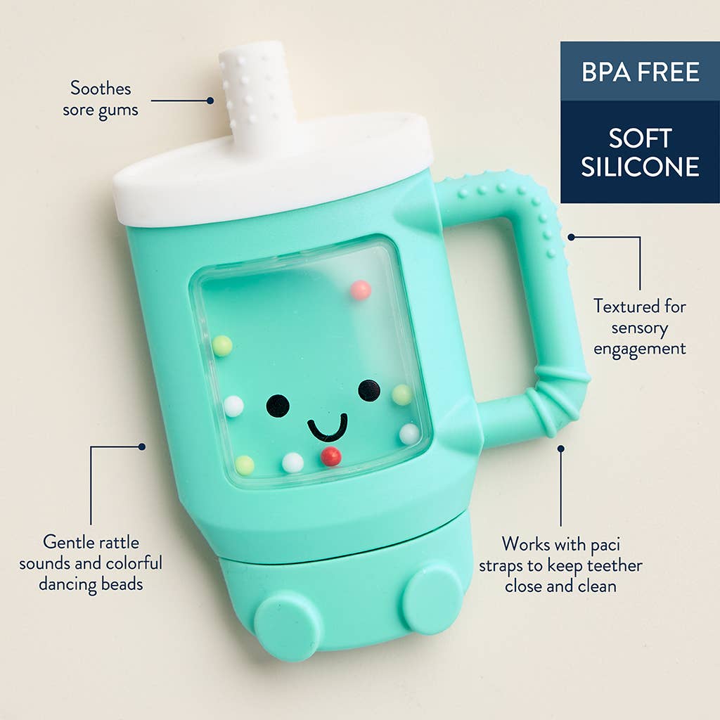 Itzy Ritzy Bitzy Shake™ - Silicone Teether with Rattle: Tumbler