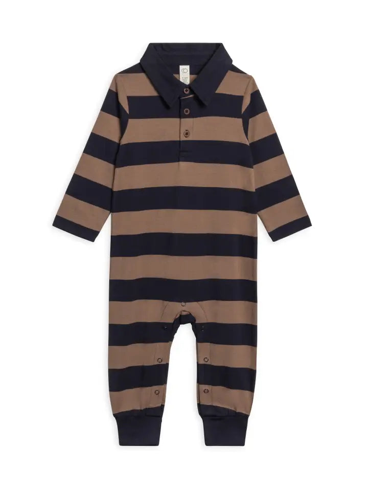 COLORED ORGANIC FRITZ LONG SLEEVE ROMPER