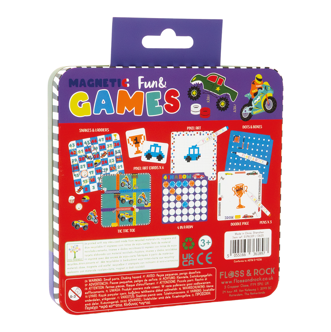 FLOSS & ROCK CARS MAGNETIC GAMES TIN