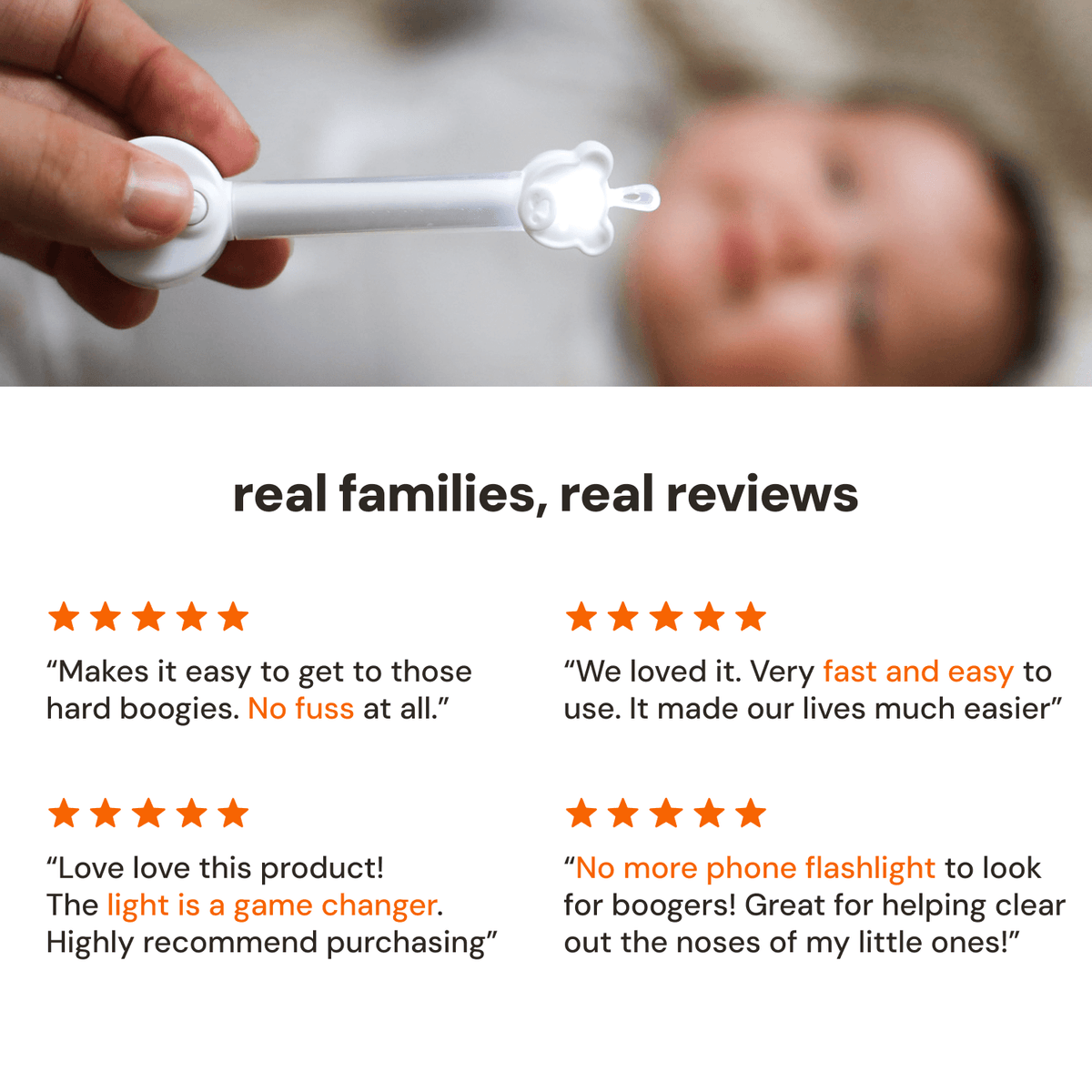 Oogiebear Baby Booger and Ear Wax Picker with a Light