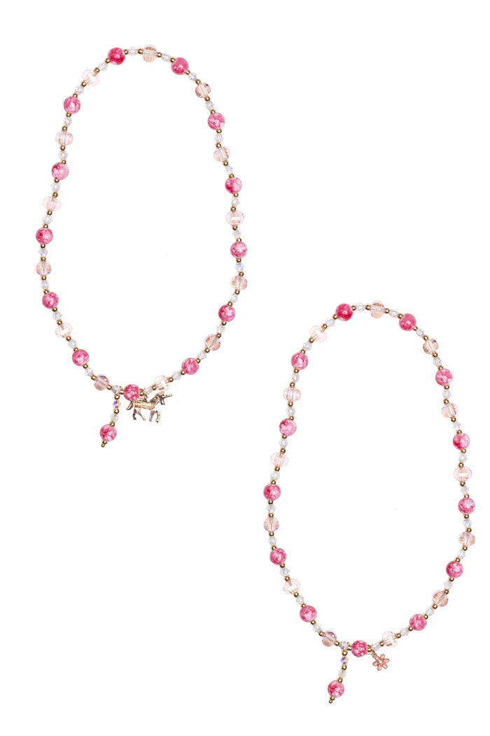 GREAT PRETENDERS BOUTIQUE PINK CRYSTAL NECKLACE