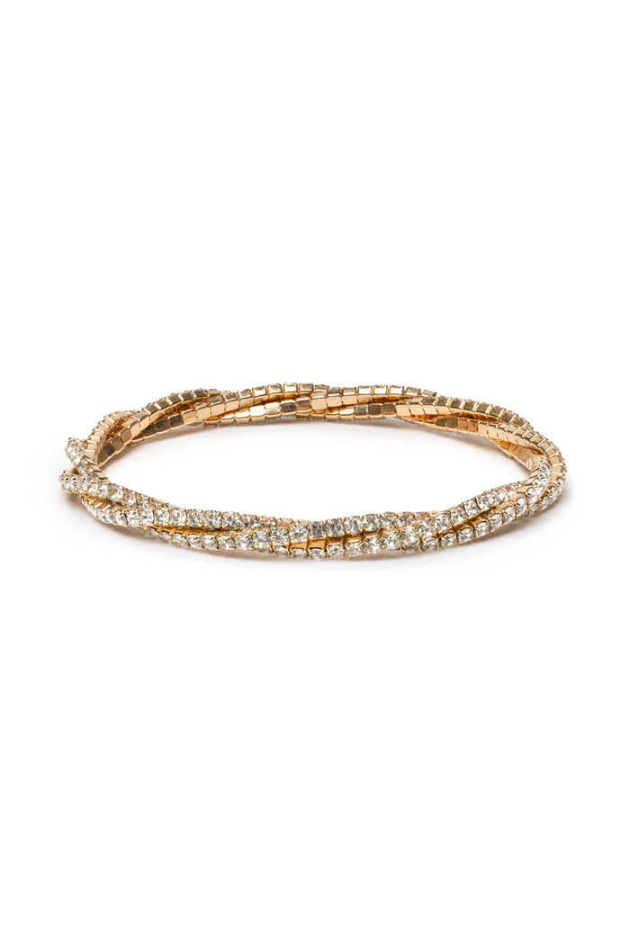 rhinestone bracelet on white background
