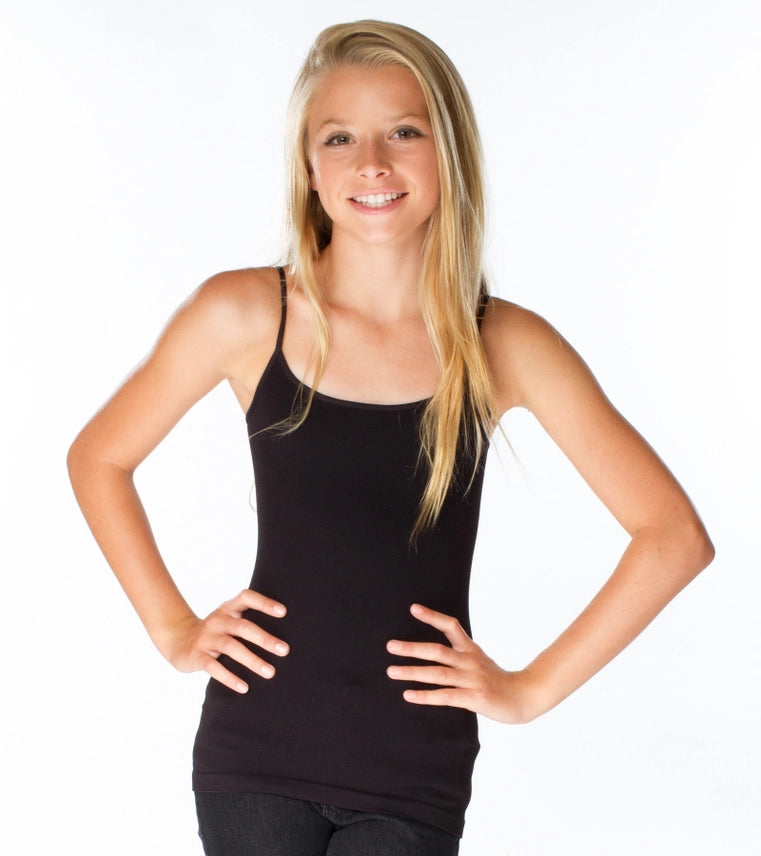 GIRLS FULL CAMISOLE TOP BLACK