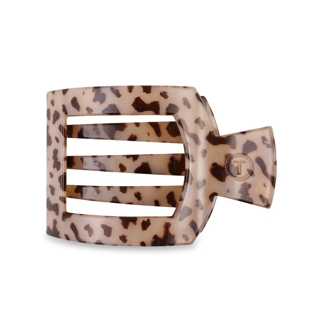 Square Flat Hair Clip Large  Blonde Tortoise