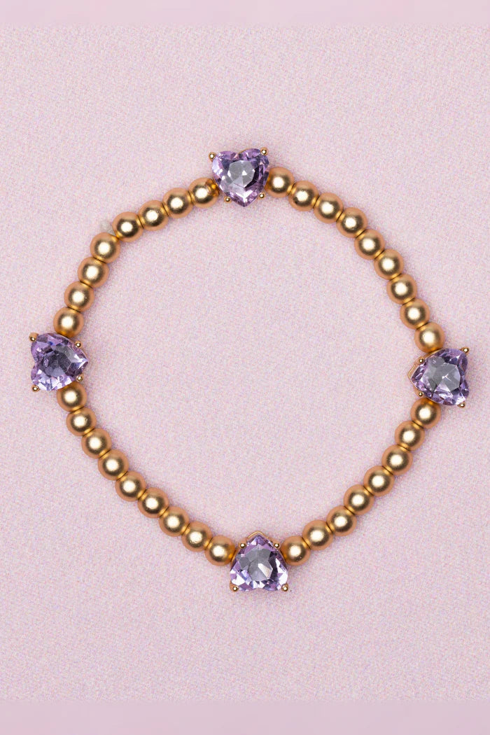 GREAT PRETENDERS BOUTIQUE AMETHYST LOVE BRACELET