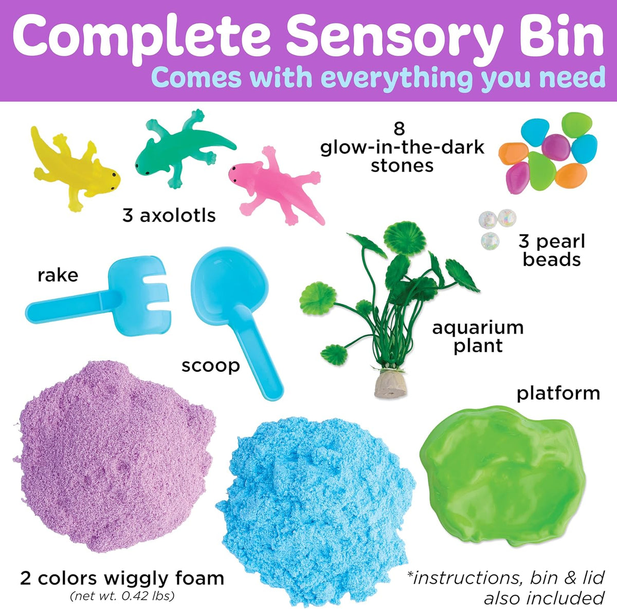 Sensory Bin Axolotl
