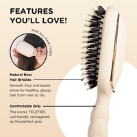 Boar Bristle Hair Brush Tan
