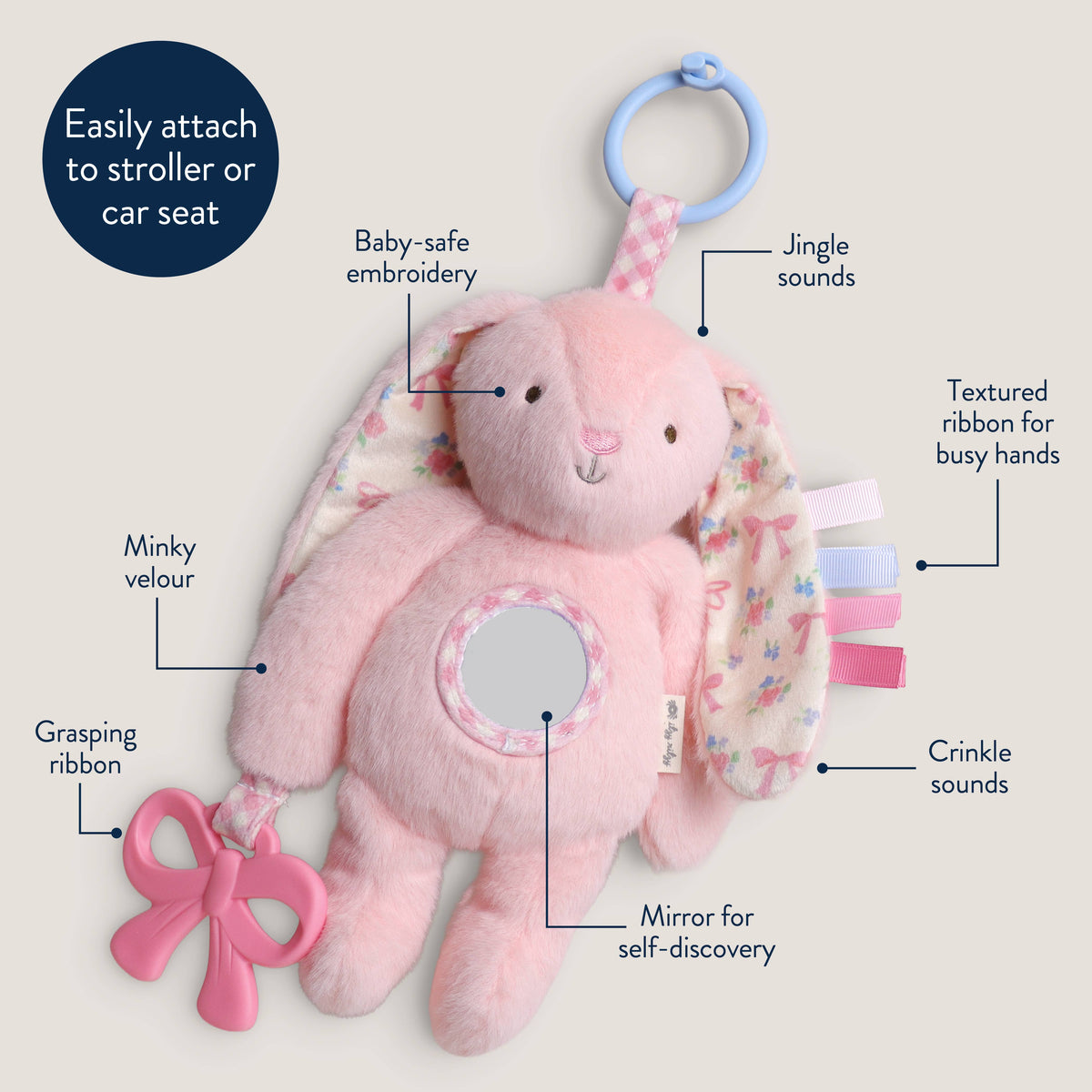 Pink Bunny Bitzy Traveler
