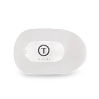 TELETIES COCONUT WHITE SMALL FLAT ROUND CLIP