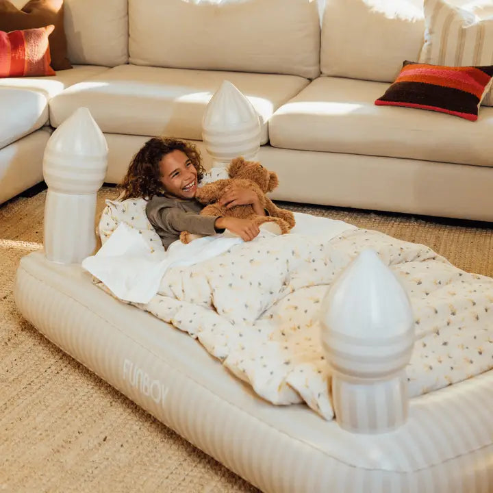 FUNBOY STRIPED CASTLE AIR MATRESS SLEEPOVER BED