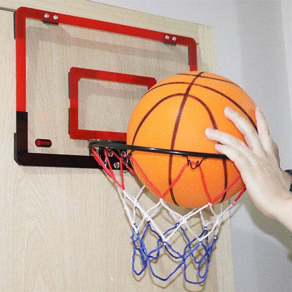 STEALTH DUNK SILENT BASKETBALL INDOOR HOOP WITH CLEAR BACKBOARD