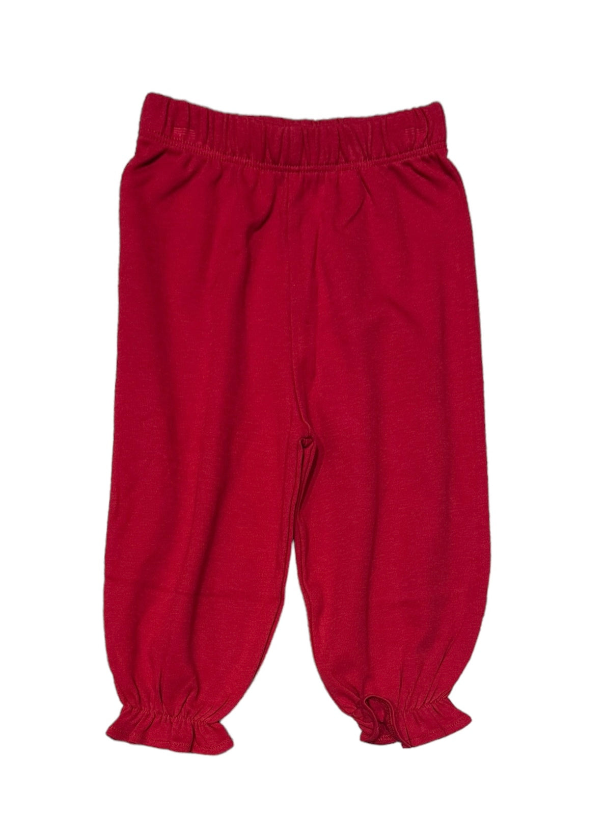 LUIGI RED GIRL BLOOMER PANTS W/RUFFLE ELASTIC BOTTOM