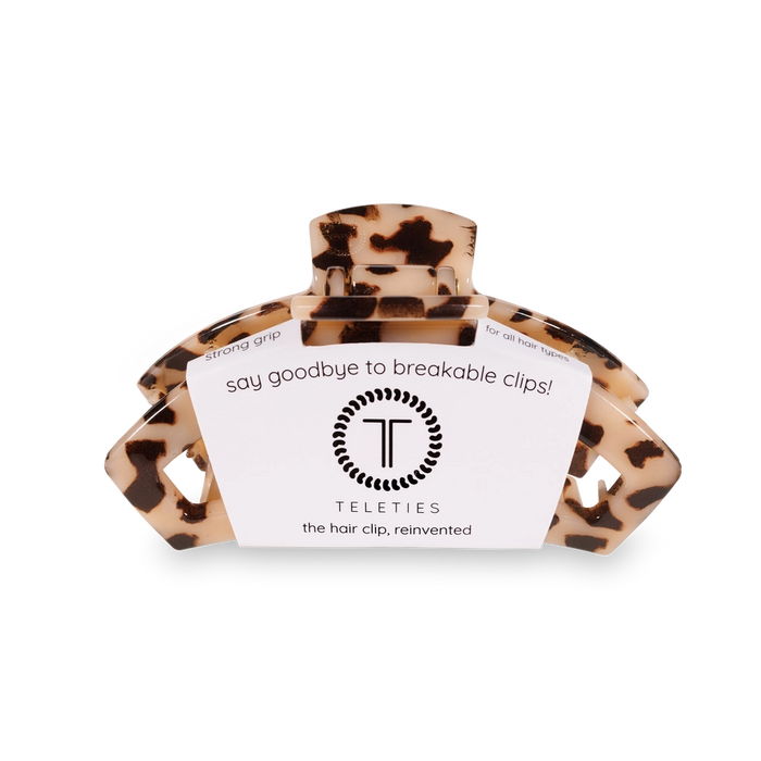 TELETIES OPEN BLONDE TORTOISE MEDIUM HAIR CLIP